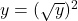 y = (\sqrt{y})^2