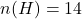 n(H) = 14