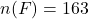 n(F) = 163