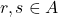 r, s \in A