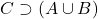 C \supset (A \cup B)