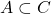 A \subset C