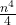 \frac{n^4}{4}