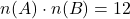 n(A) \cdot n(B) = 12