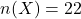 n(X) = 22