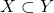 X \subset Y