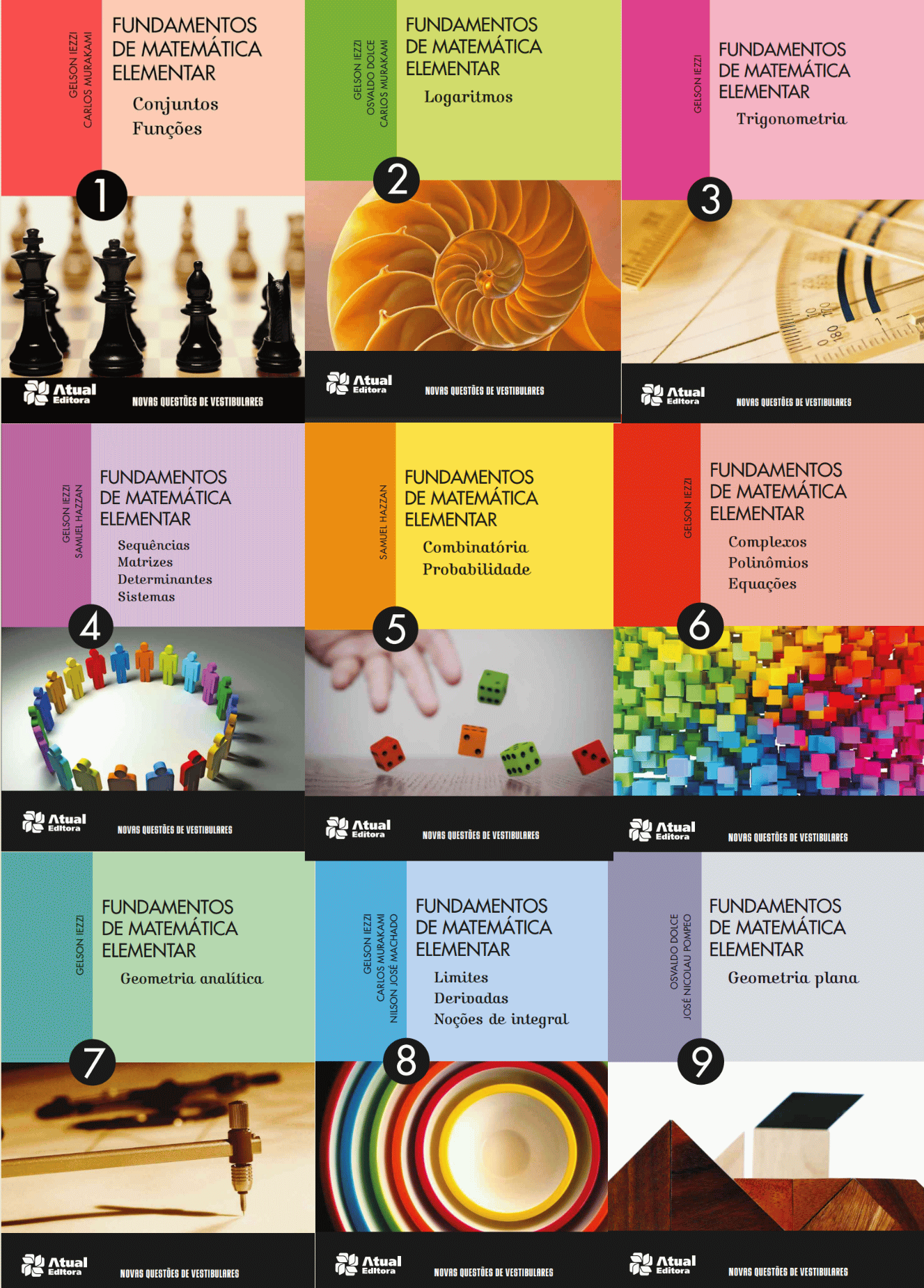 Capas dos livros fundamentos de matemática elementar